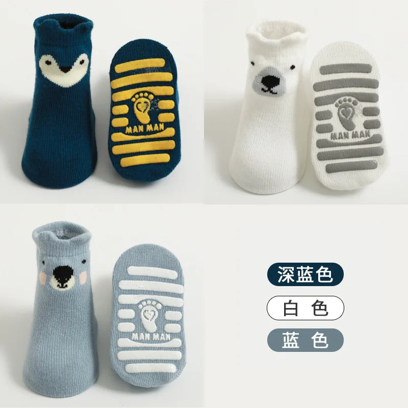 3 Pairs Cartoon Newborn Socks