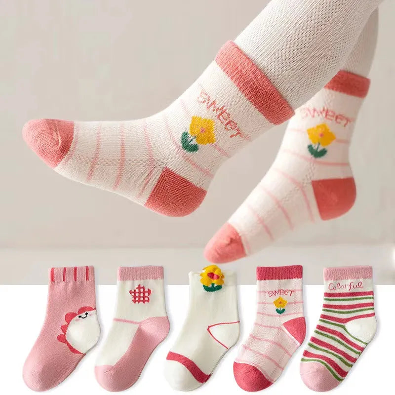 5 Pairs Cartoon Children Socks