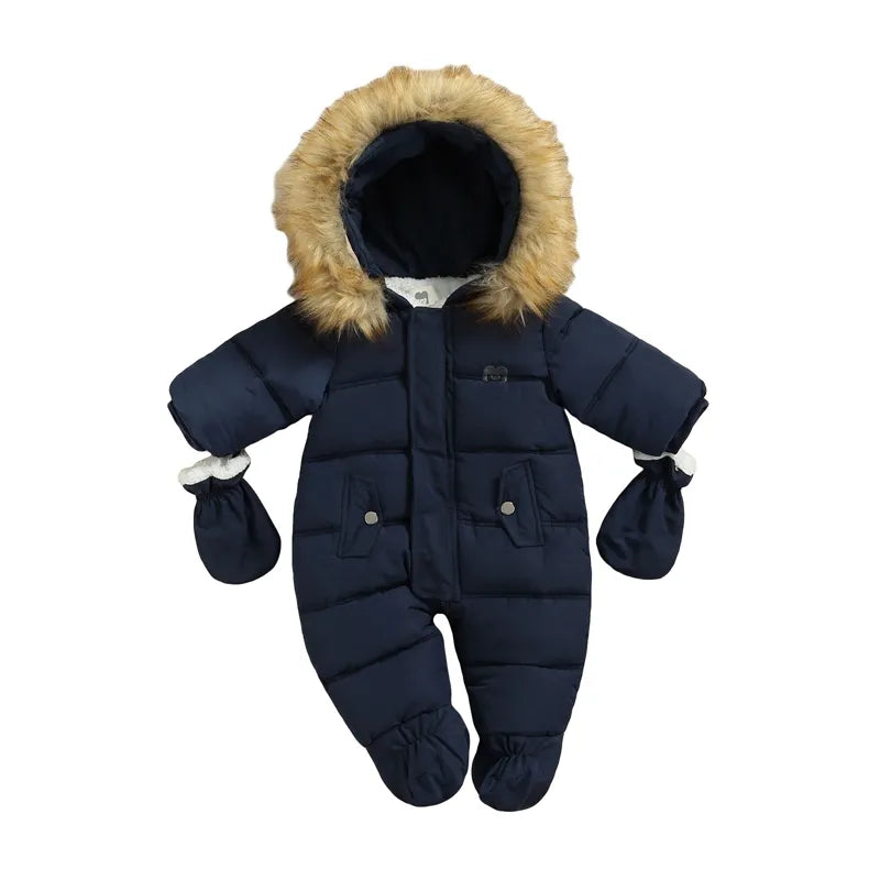 Coat Romper Hooded Puffer Jacket/ jumpsuit