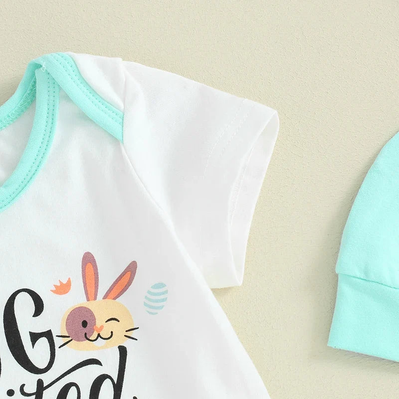 Baby Boy Easter Outfit Short Sleeve Letter Print T-shirt