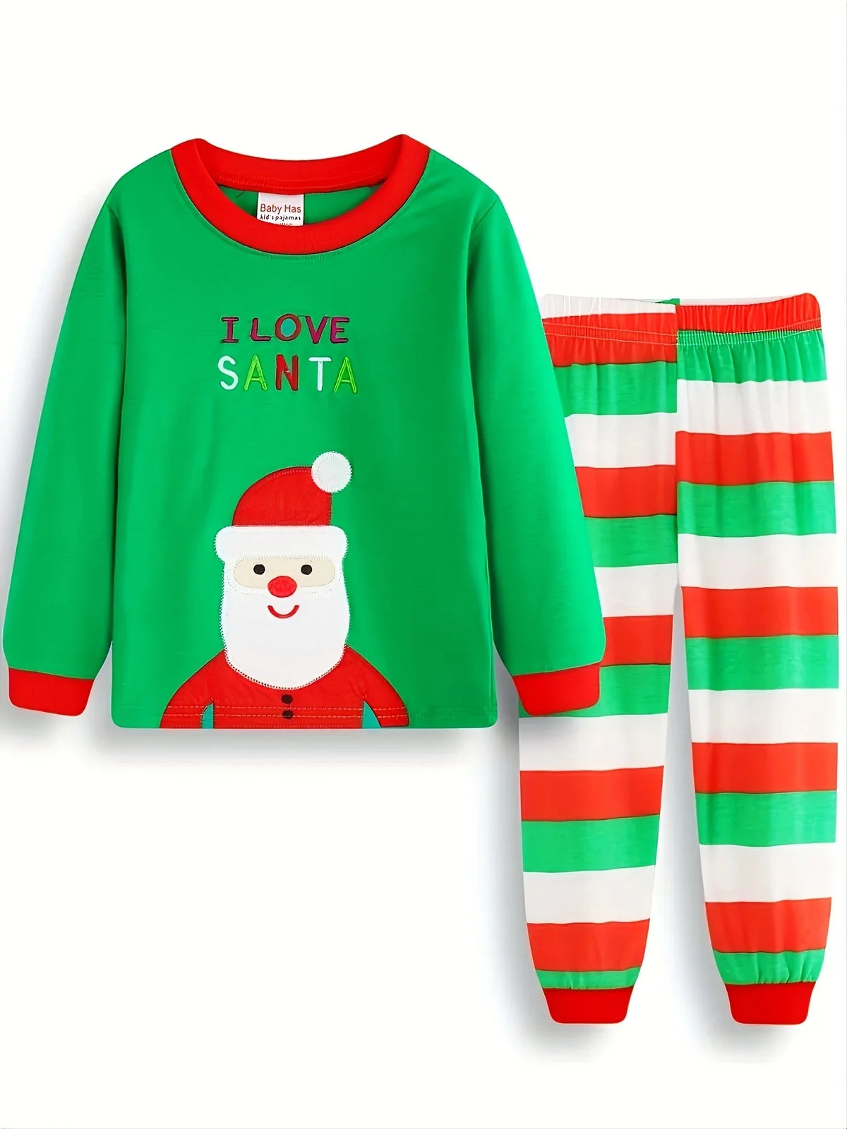 Children's Cute Cartoon Santa Claue Pajamas Sets