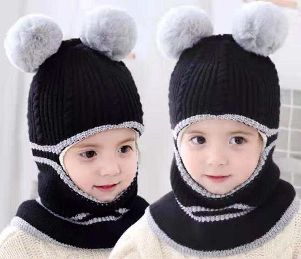 9Baby Hats Scarf One-Piece