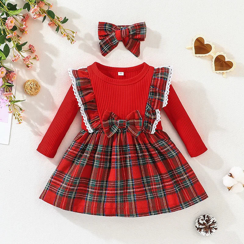 Baby Girl Blossom Bow Christmas Dress