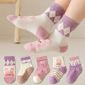 5 Pairs Cartoon Children Socks