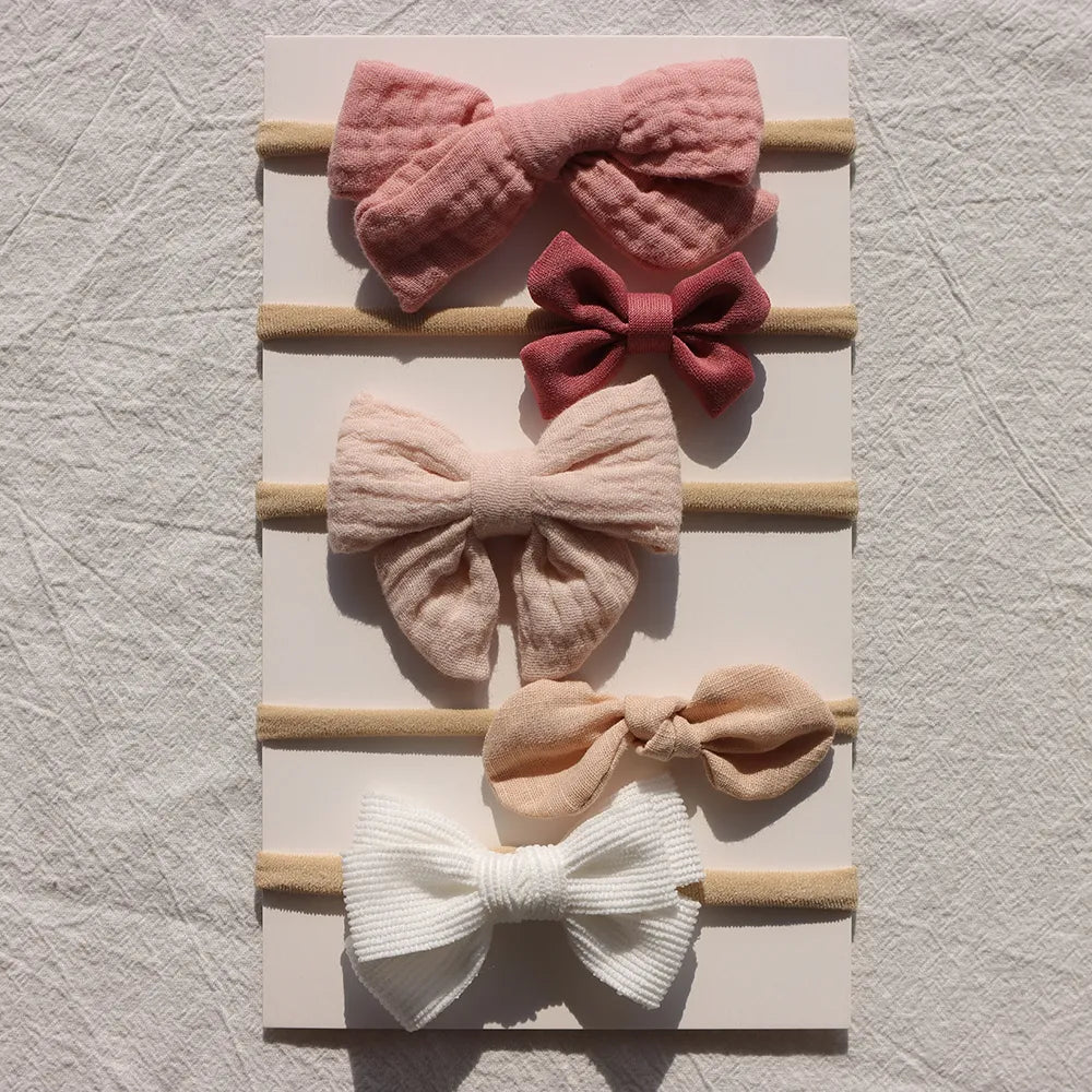 Baby Bow Headband 5Pc Set