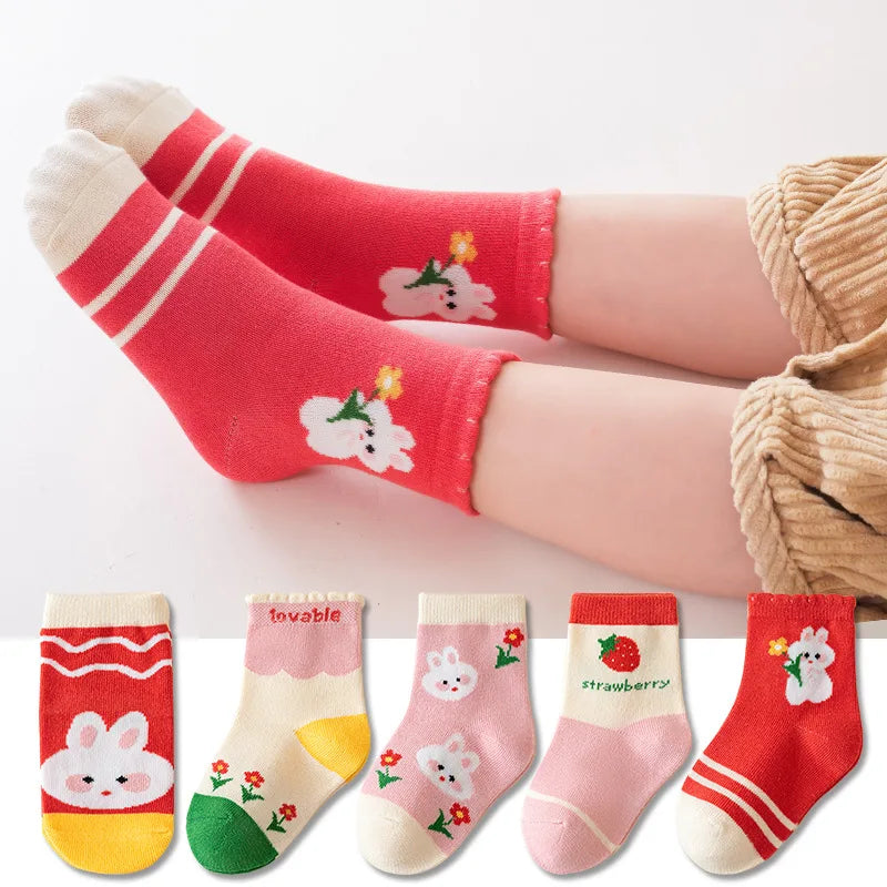 5 Pairs Cartoon Children Socks