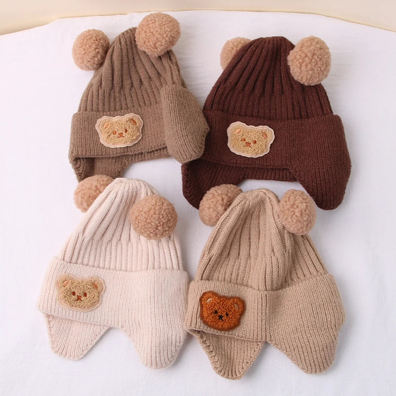 Baby Cute Bear Ear Protection Hats