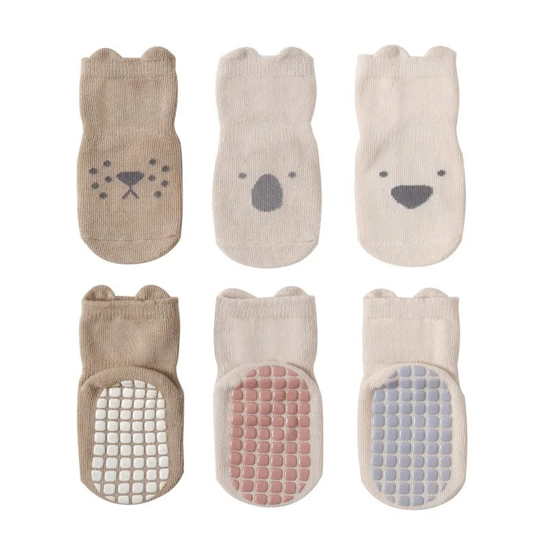 3 Pairs Cartoon Newborn Socks