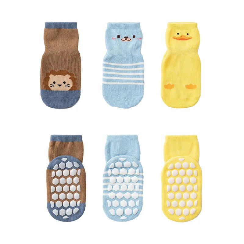3 Pairs Cartoon Newborn Socks