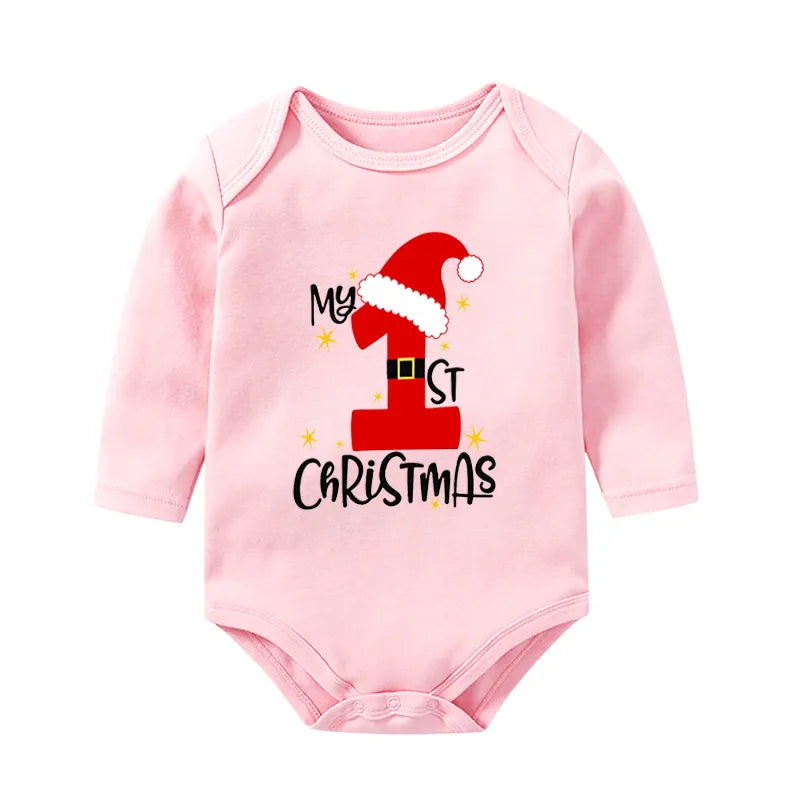 1st Christmas Baby Bodysuits