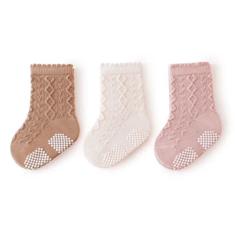 3 Pairs Kids Soft Fashion Cartoon Socks