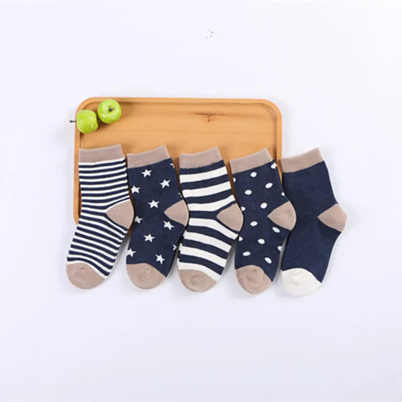 5 Pair Infant Cartoon Socks Cotton