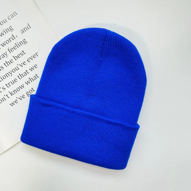Baby Winter Knitted Hat Cuff Keep Warm Crochet Child Cap For Kids Women Men Outdoor Acrylic Solid Color Girls Boys Beanies Hats