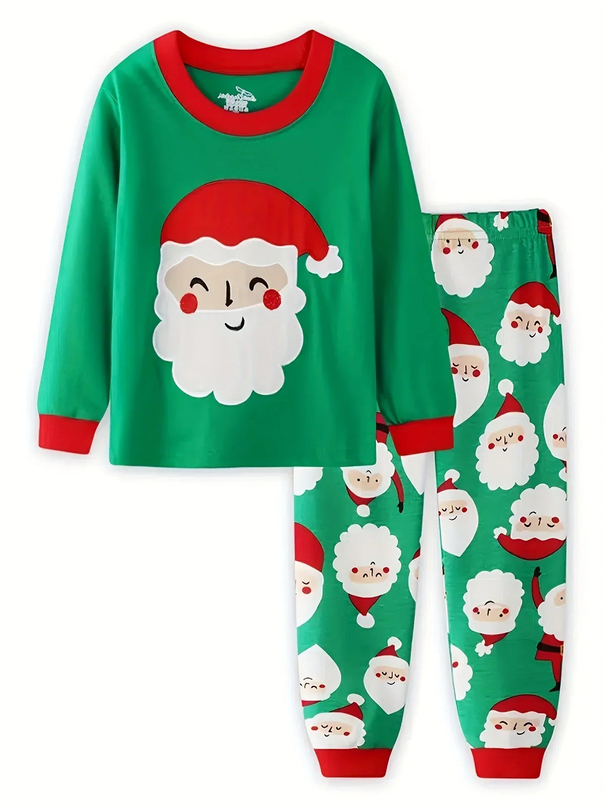Children's Cute Cartoon Santa Claue Pajamas Sets
