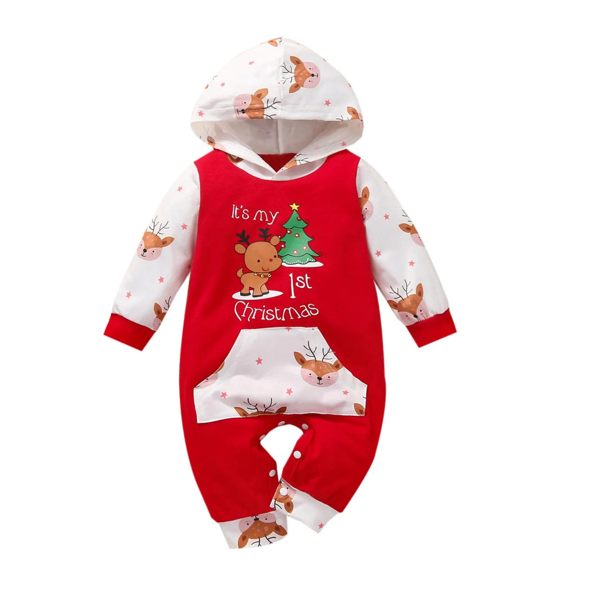 Christmas Newborn Baby Cute Deer Romper
