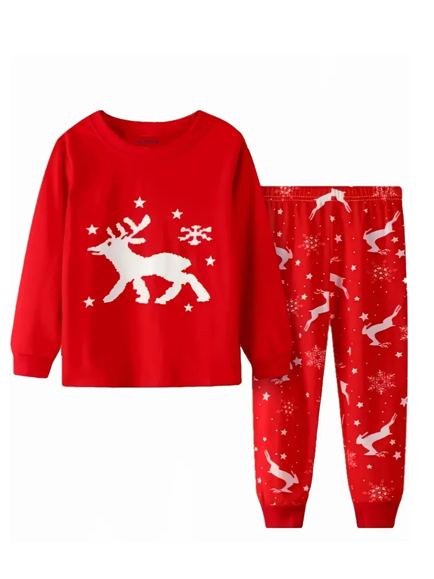 Cartoon Santa/Elk Toddler Baby Christmas set