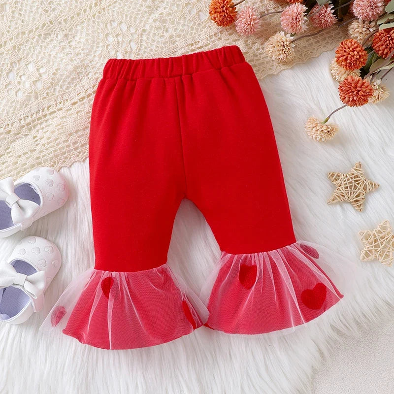 3pcs “Steal your heart”  outfit with a bow headband