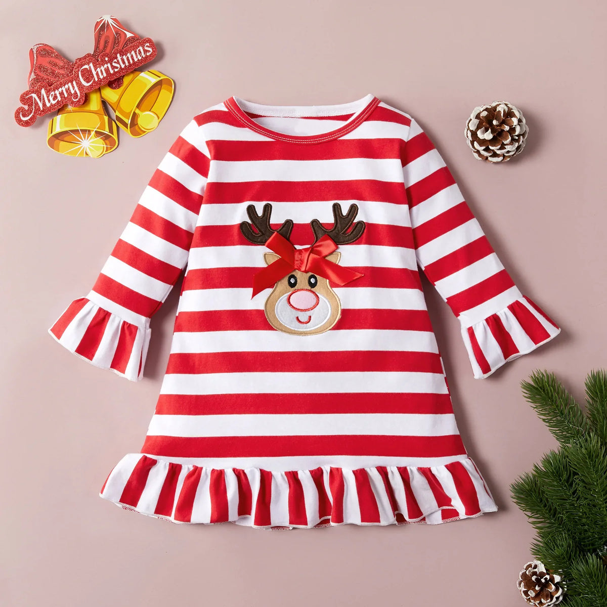 Baby Girl Blossom Bow Christmas Dress