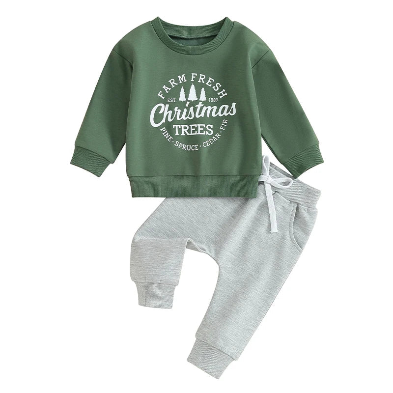 Cookie Eating Crew Infant Baby Christmas Set