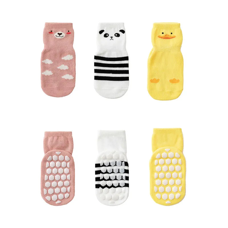 3 Pairs Cartoon Newborn Socks