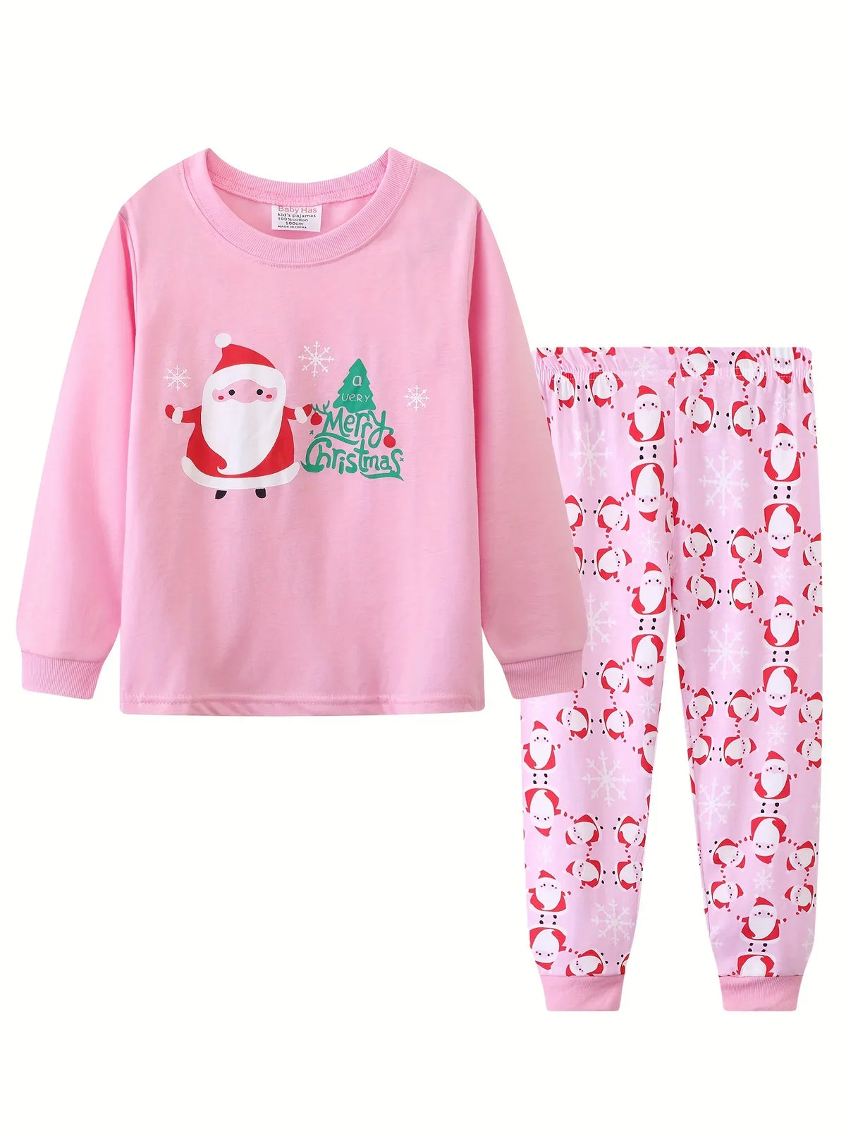 Children's Cute Cartoon Santa Claue Pajamas Sets