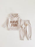 Boys/ Girls Hoodies Suit Casual Style Letter Print 2PCS Sets
