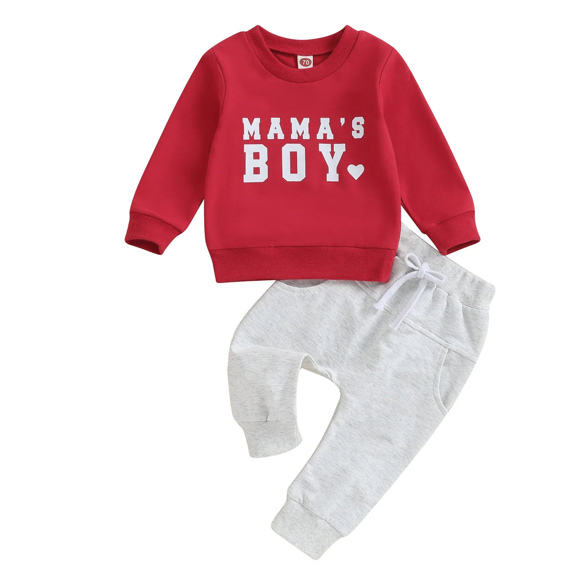 Baby 2Pcs Valentine’s Day Outfits Long Sleeve Heart Letter Print Pullover + Pants Set Toddler Clothes