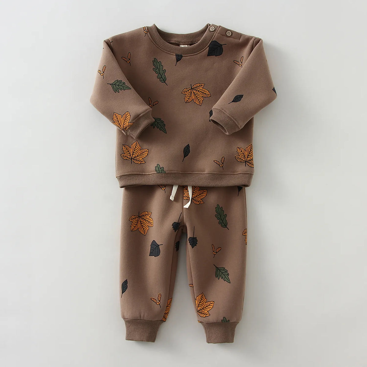 2Pcs Set Embroidery Thicken Fleece Outfit