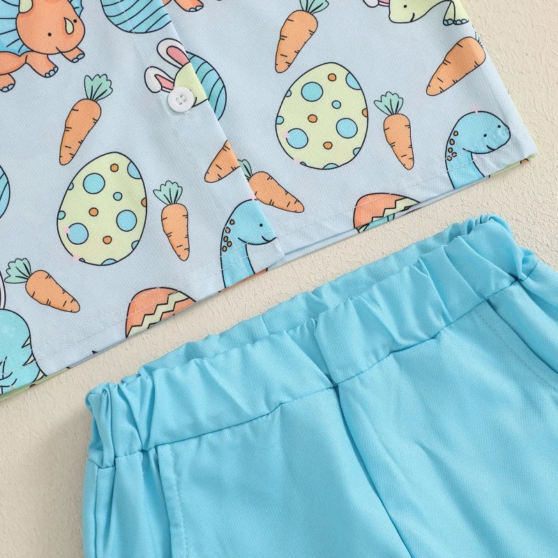 Baby Boys Easter Outfits Cute Egg Carrot Pattern