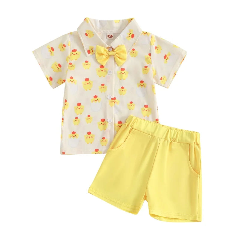 Baby Boys Easter Outfits Cute Egg Carrot Pattern