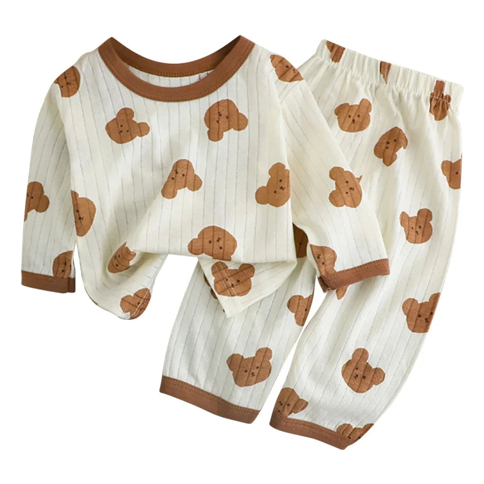 Cotton Long Sleeve and Pants Pajamas Sets