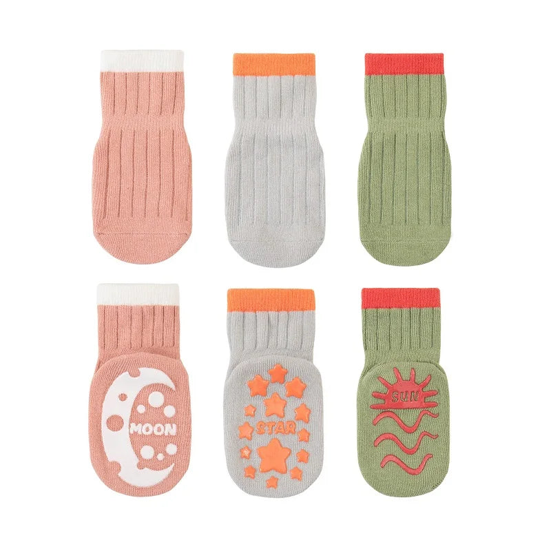3 Pairs Cartoon Newborn Socks
