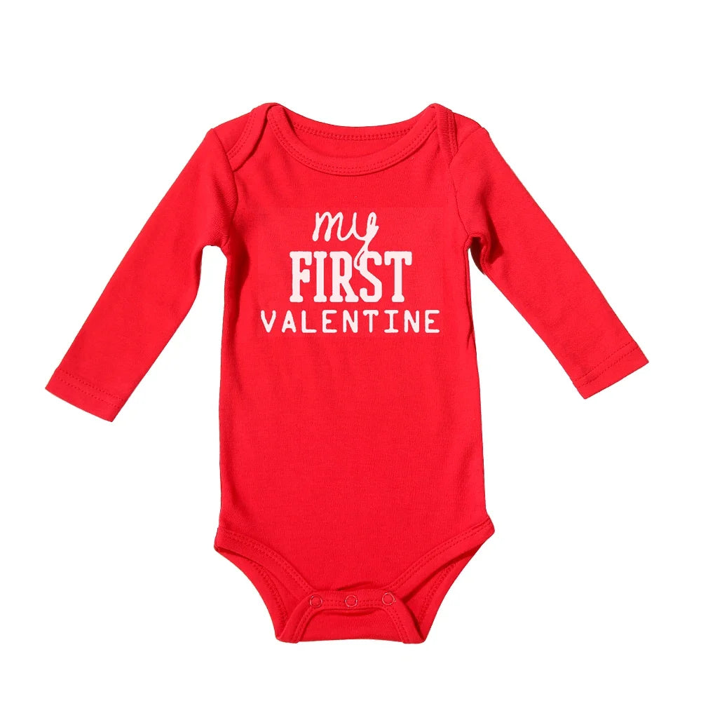 1st Valentine's Day Newborn romper
