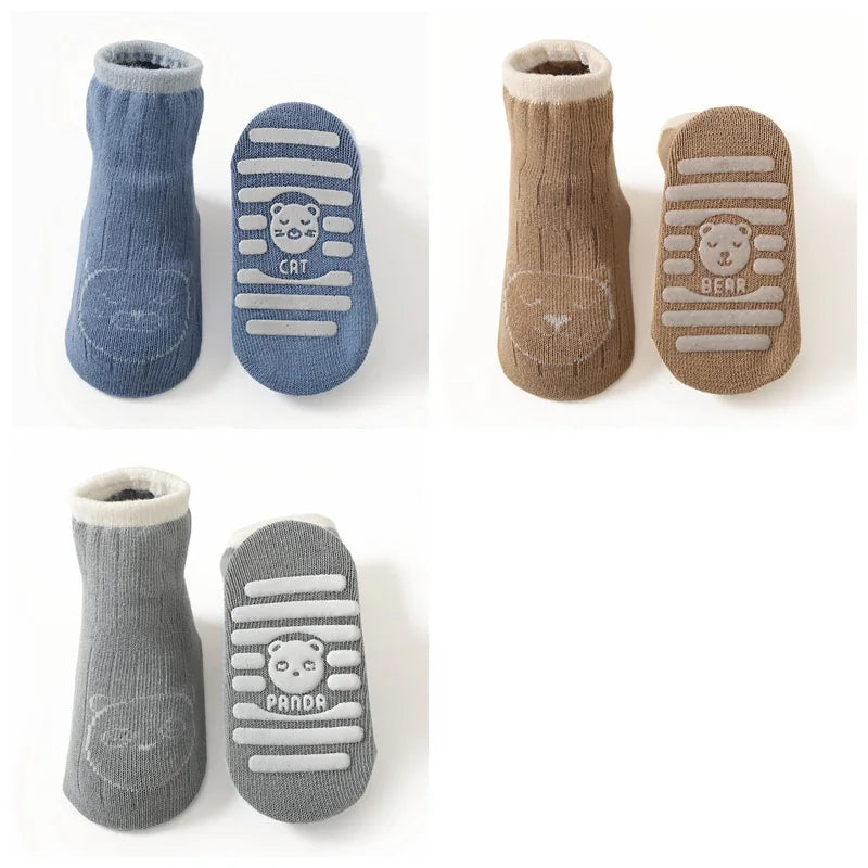 3 Pairs Cartoon Newborn Socks