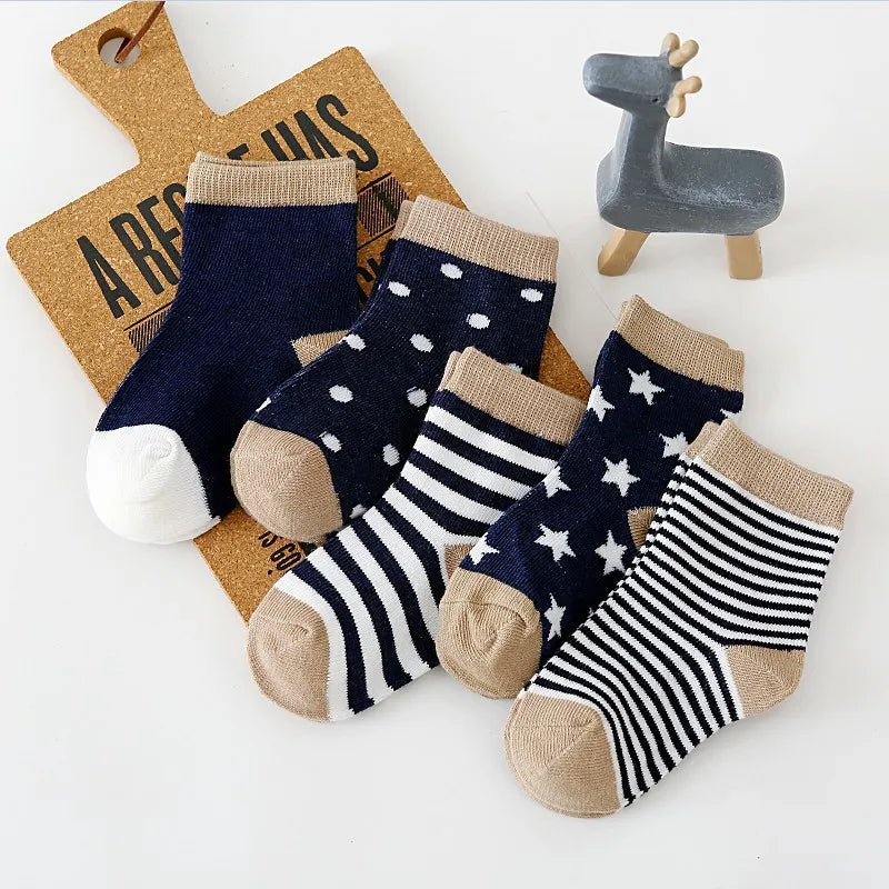5Pairs Baby Socks Cotton Soft