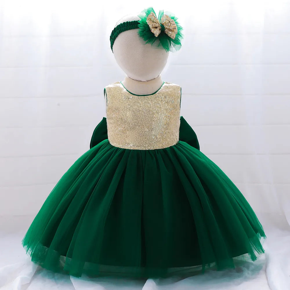 2PCS Princess Christmas Baby Dress