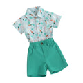 Bunny Carrot Short Sleeve Shirt  and Solid Color Shorts
