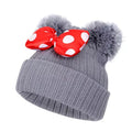 Cute Dot Big Bow Beanie