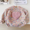 3D Heart Print Baby Sweater