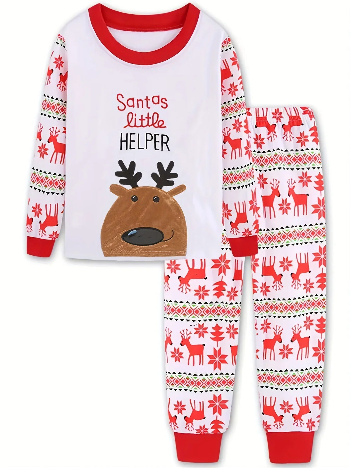 Children's Cute Cartoon Santa Claue Pajamas Sets