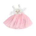 Bunny Ear Embroidery Tutu dress