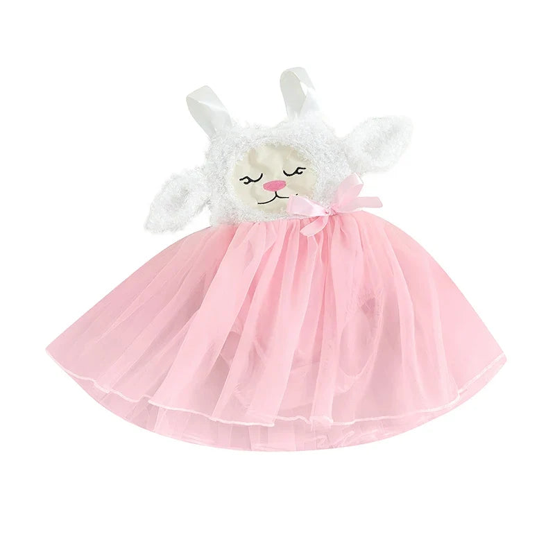 Bunny Ear Embroidery Tutu dress