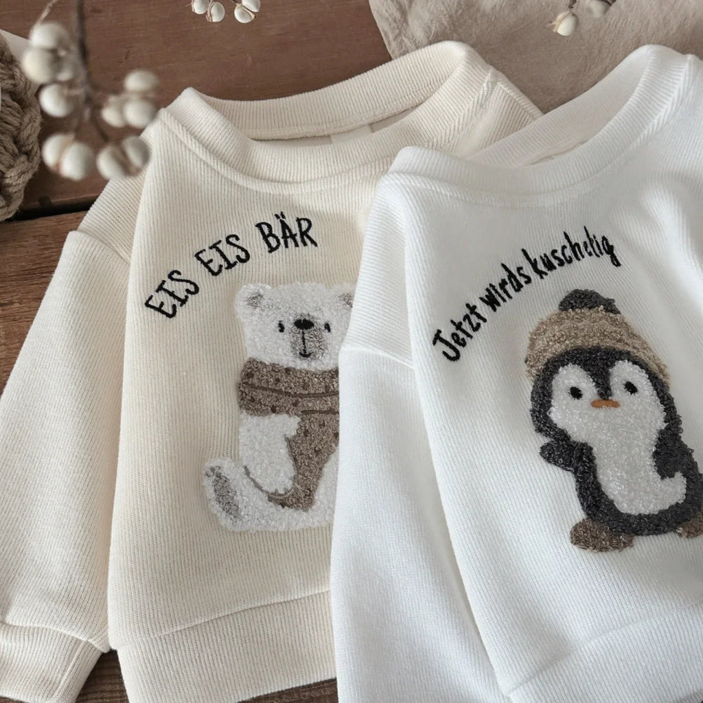 Cartoon Bear Sweatshirt and Long Pants set