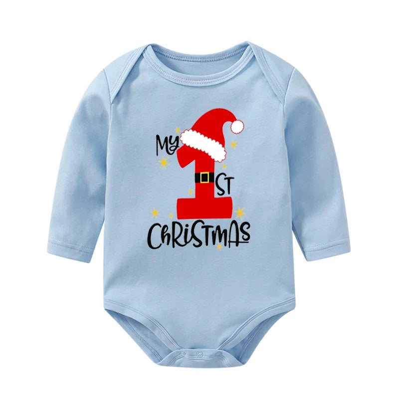 1st Christmas Baby Bodysuits
