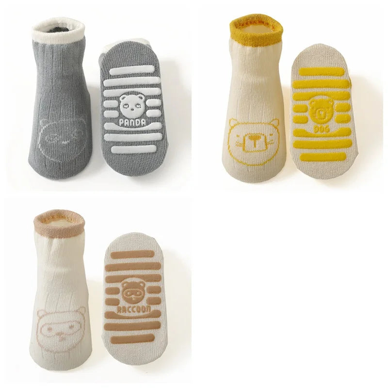 3 Pairs Cartoon Newborn Socks