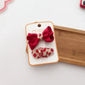 2/4PCS Red Christmas Baby Hair Pins