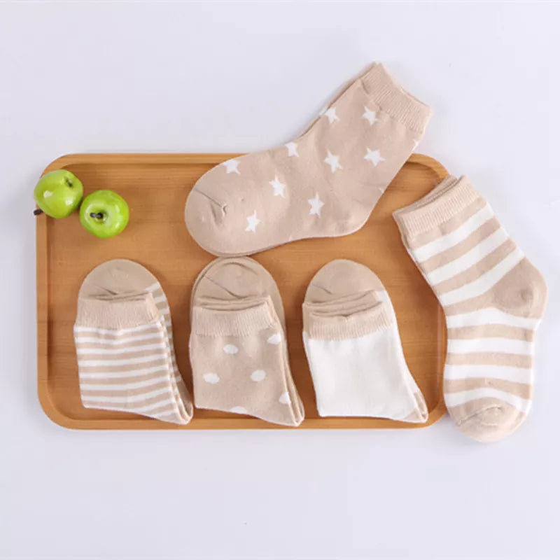 5 Pair Infant Cartoon Socks Cotton