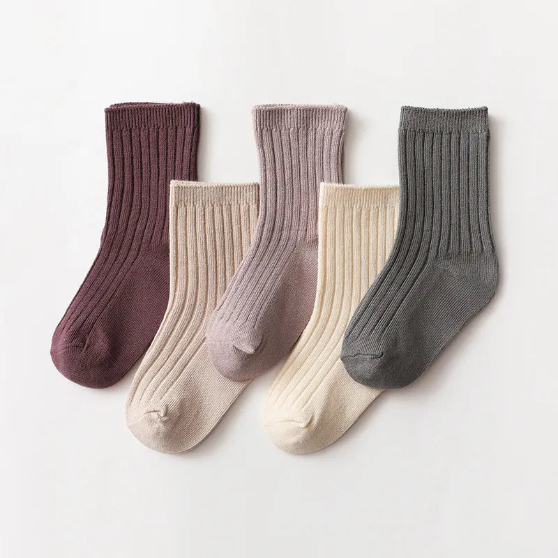 5Pairs Fadeless Soft Baby Socks