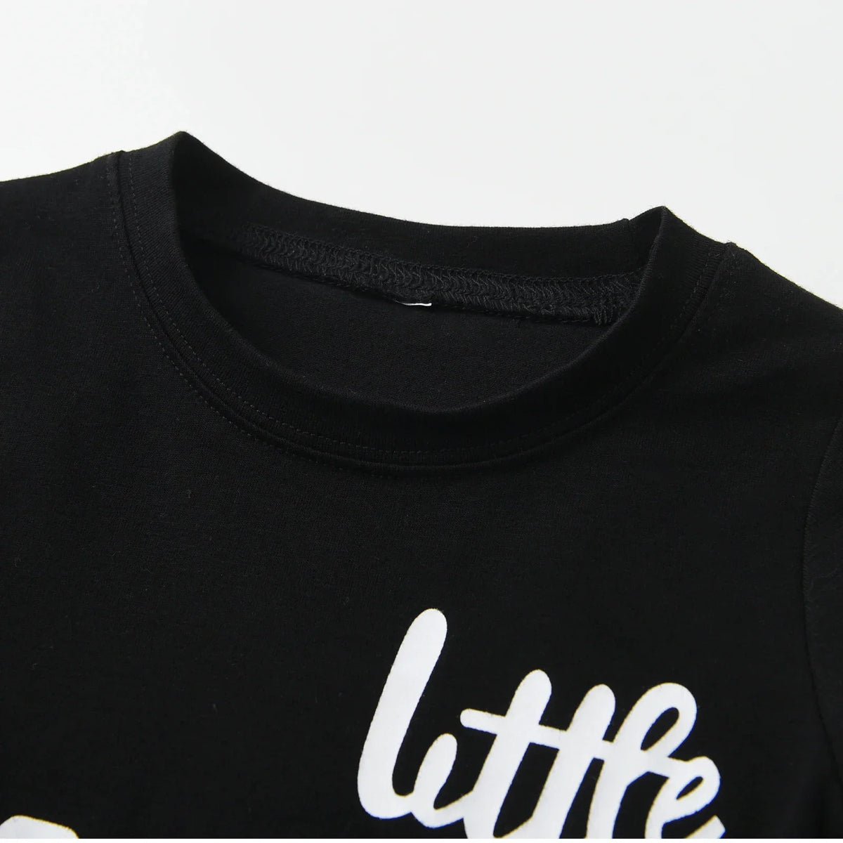 "Little Man" Short Sleeves Letters Printed Tee and Shorts