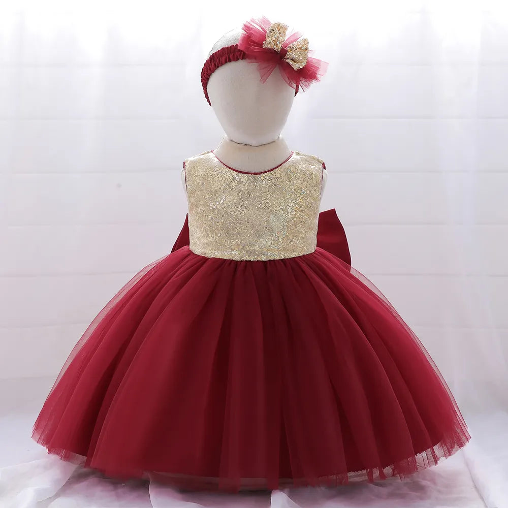 2PCS Princess Christmas Baby Dress